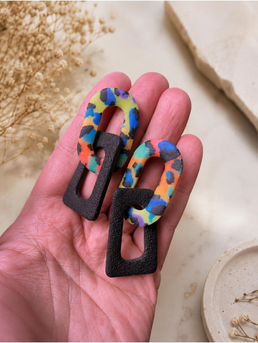 Färgdröm  Nordic Whimsy Color Splash Link I Earrings